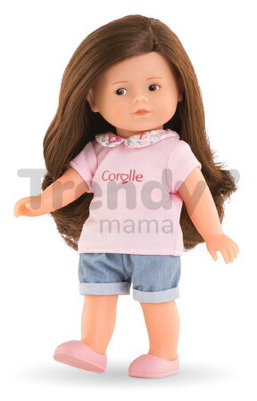 Bábika Romy Mini World Set Mini Corolline Corolle dlhé hnedé vlasy a hnedé oči 3 doplnky 20 cm