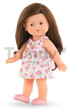 Bábika Romy Mini World Set Mini Corolline Corolle dlhé hnedé vlasy a hnedé oči 3 doplnky 20 cm