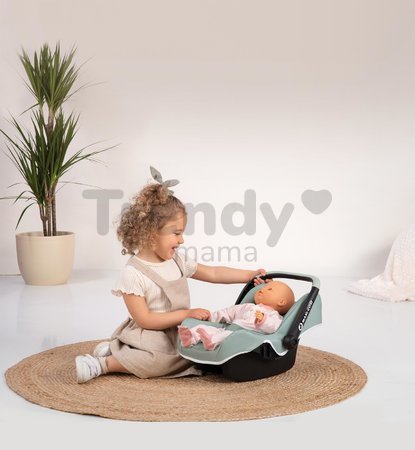 Autosedačka s úložným priestorom Maxi Cosi Seat Sage Smoby a bezpečnostným pásom pre 42 cm bábiku olivová