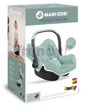 Autosedačka s úložným priestorom Maxi Cosi Seat Sage Smoby a bezpečnostným pásom pre 42 cm bábiku olivová