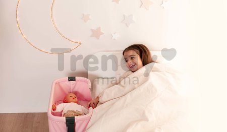 Postieľka Powder Pink Maxi-Cosi&Quinny Co Sleeping Bed Smoby pre 38 cm bábiku 4 výškové pozície