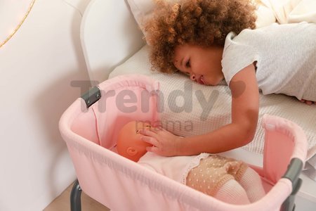 Postieľka Powder Pink Maxi-Cosi&Quinny Co Sleeping Bed Smoby pre 38 cm bábiku 4 výškové pozície