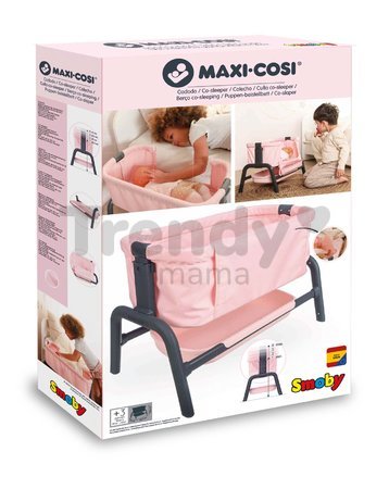 Postieľka Powder Pink Maxi-Cosi&Quinny Co Sleeping Bed Smoby pre 38 cm bábiku 4 výškové pozície