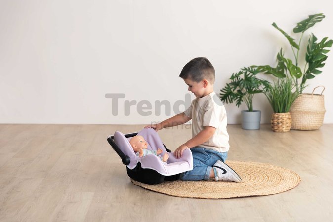 Autosedačka s bezpečnostným pásom Seat Pink Maxi Cosi&Quinny Smoby pre 42 cm bábiku s úložným priestorom a nastaviteľnou rúčkou