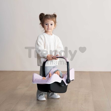 Autosedačka s bezpečnostným pásom Seat Pink Maxi Cosi&Quinny Smoby pre 42 cm bábiku s úložným priestorom a nastaviteľnou rúčkou