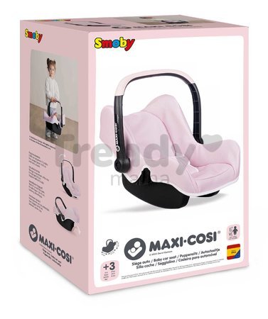 Autosedačka s bezpečnostným pásom Seat Pink Maxi Cosi&Quinny Smoby pre 42 cm bábiku s úložným priestorom a nastaviteľnou rúčkou