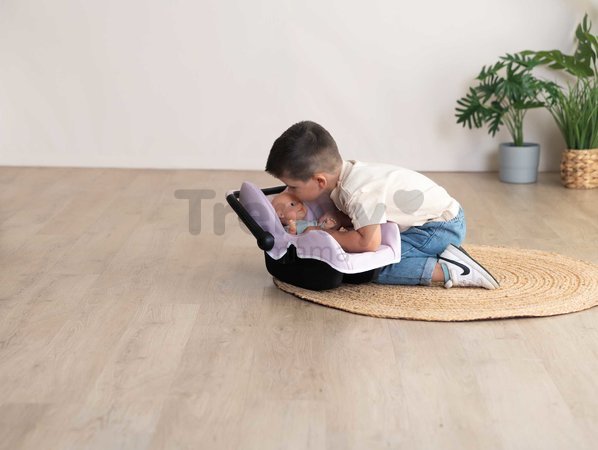 Autosedačka s bezpečnostným pásom Seat Pink Maxi Cosi&Quinny Smoby pre 42 cm bábiku s úložným priestorom a nastaviteľnou rúčkou