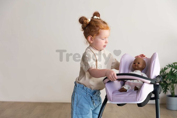 Jedálenská stolička s hojdačkou a autosedačkou Highchair Pink Maxi Cosi&Quinny Smoby trojkombinácia s bezpečnostným pásom pre 42 cm bábiku