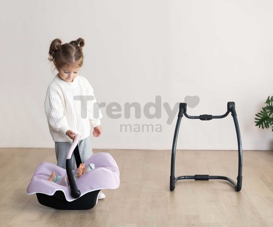 Jedálenská stolička s hojdačkou a autosedačkou Highchair Pink Maxi Cosi&Quinny Smoby trojkombinácia s bezpečnostným pásom pre 42 cm bábiku