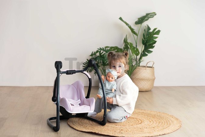 Jedálenská stolička s hojdačkou a autosedačkou Highchair Pink Maxi Cosi&Quinny Smoby trojkombinácia s bezpečnostným pásom pre 42 cm bábiku