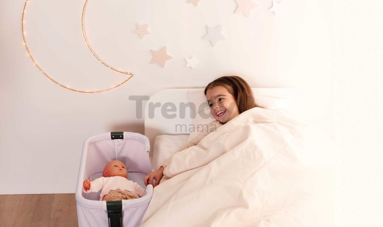 Postieľka s úložným priestorom Co Sleeping Bed Sandy Maxi Cosi&Quinny Smoby pre 38 cm bábiku 4 výškové úrovne