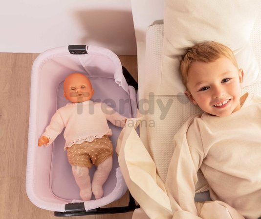 Postieľka s úložným priestorom Co Sleeping Bed Sandy Maxi Cosi&Quinny Smoby pre 38 cm bábiku 4 výškové úrovne