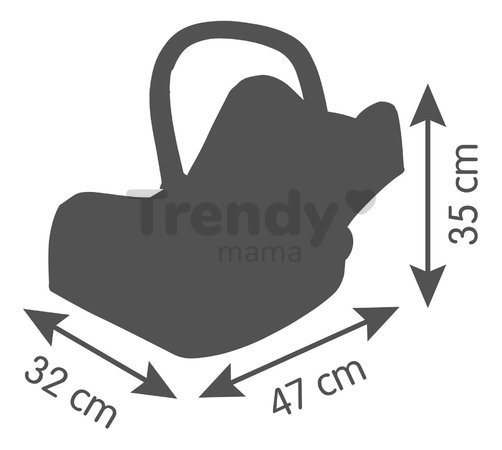 Autosedačka s bezpečnostným pásom Seat Sandy Maxi Cosi&Quinny Smoby pre 42 cm bábiku s úložným priestorom a nastaviteľnou rúčkou