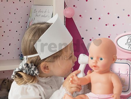 Zdravotnícky a prebaľovací pult Violette Baby Care Center Smoby s elektronickým displejom a 30 cm bábika s 25 doplnkami 68 cm výška