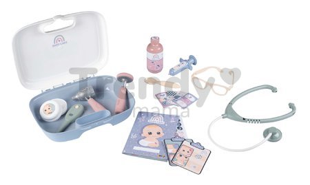 Kufrík s opatrovateľskými potrebami Baby Care Briefcase Smoby pre bábätko s 19 doplnkami