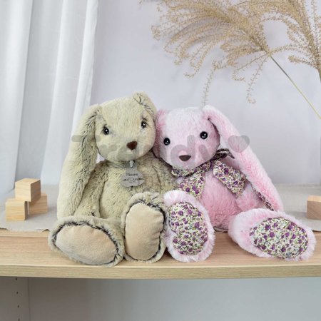 Plyšový zajac Bunny Pink Copain Calin Histoire d’ Ours v darčekovom balení ružový 40 cm od 0 mes