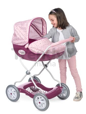 Kočík hlboký veľký Violette Baby Nurse Smoby pre 42 cm bábiku výška rúčky 77 cm