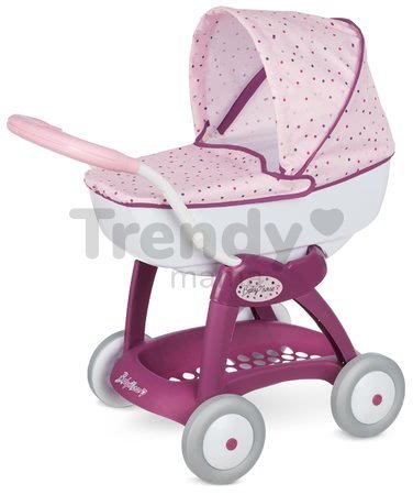 Hlboký kočík Violetta Petite Baby Nurse Smoby pre bábiky do 42 cm výška rúčky 55 cm od 18 mes