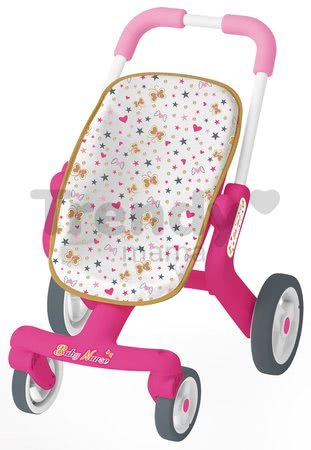 Kočík pre bábiku Baby Nurse Zlatá edícia Smoby s otočnými kolieskami (53,5 cm rúčka) od 18 mes