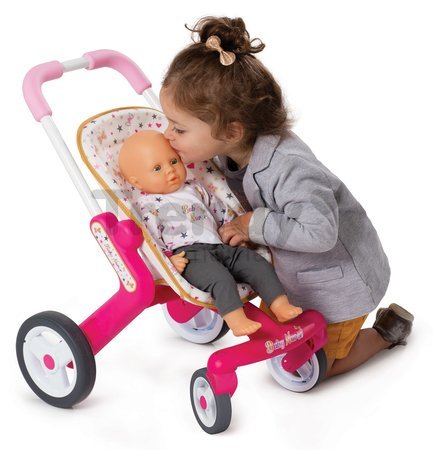 Kočík pre bábiku Baby Nurse Zlatá edícia Smoby s otočnými kolieskami (53,5 cm rúčka) od 18 mes