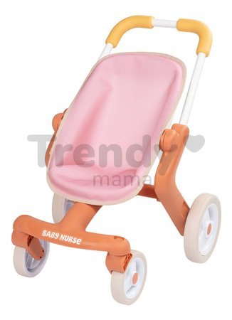 Kočík športový s otočnými kolieskami Pop Pushchair Soft Baby Nurse Smoby s textilným poťahom pre 42 cm bábiku výška rúčky 53 cm od 18 mes