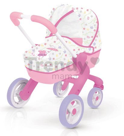 Kočík pre bábiku Peppa Pig Smoby hlboký s otočnými kolieskami (53,5 cm rúčka) od 18 mes