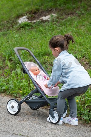 Kočík trojkombinácia Powder Pink 3in1 Maxi Cosi&Quinny Smoby hlboký a športový a prenosná postieľka pre 42 cm bábiku