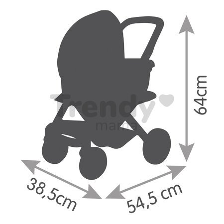 Kočík trojkombinácia Maxi Cosi 3in1 Pushchair+Pram Sage Smoby hlboký/športový/prenosná postieľka pre 42 cm bábiku olivový