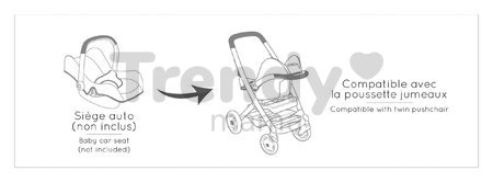 Kočík trojkombinácia Maxi Cosi 3in1 Pushchair+Pram Sage Smoby hlboký/športový/prenosná postieľka pre 42 cm bábiku olivový