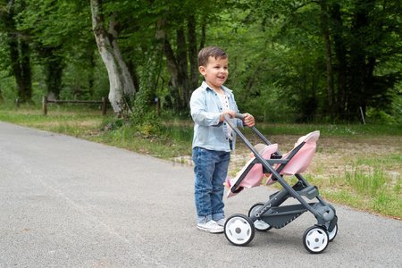 Kočík pre dvojičky Powder Pink Maxi Cosi&Quinny Smoby s bezpečnostným pásom pre 42 cm bábiky