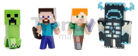 Figúrky zberateľské Minecraft Figures 4-Pack Jada kovové sada 4 druhov výška 6 cm
