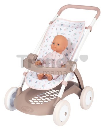 Kočík športový s textilným poťahom Pushchair Natur D'Amour Baby Nurse Smoby pre 42 cm bábiku výška rúčky 58 cm od 18 mes