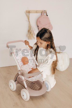 Kočík športový s textilným poťahom Pushchair Natur D'Amour Baby Nurse Smoby pre 42 cm bábiku výška rúčky 58 cm od 18 mes