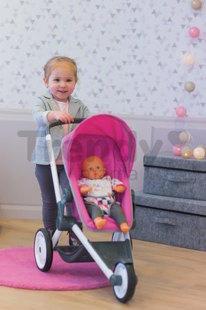 Kočík pre bábiku Maxi Cosi & Quinny Jogger Smoby športový polohovateľný ružový