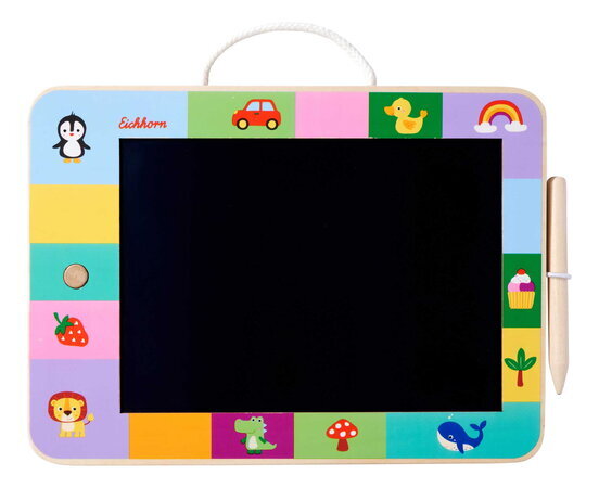 Drevená tabuľa na kreslenie LCD Drawing Board Eichhorn s dreveným perom a tlačidlom na zmazanie