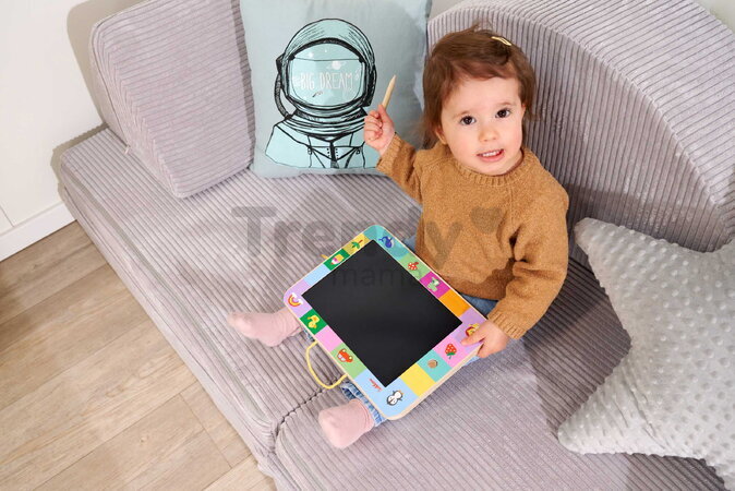 Drevená tabuľa na kreslenie LCD Drawing Board Eichhorn s dreveným perom a tlačidlom na zmazanie