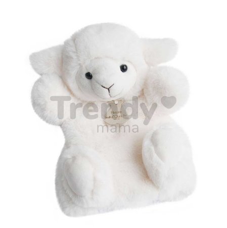 Plyšová ovečka na bábkové divadlo Lamb Puppet Histoire d’ Ours biela 25 cm od 0 mes