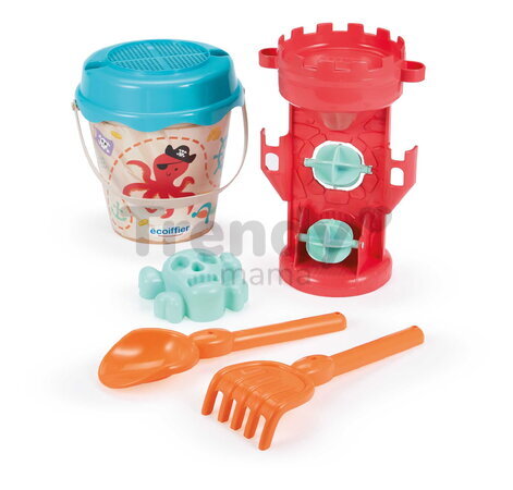 Vedro set s dvojitým mlynom Piráti Garnished Mill Bucket Écoiffier 6 dielov výška 17 cm od 18 mes