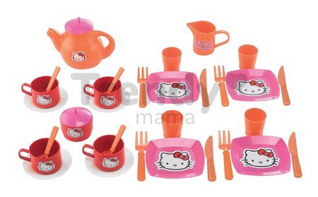 Čajová sada Hello Kitty Écoiffier veľká s 33 doplnkami ružovo-oranžová od 18 mes