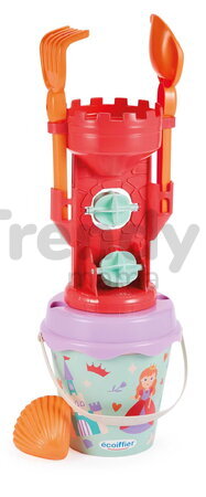 Vedro set s dvojitým mlynom Princezné Garnished Mill Bucket Écoiffier 6 dielov výška 17 cm od 18 mes