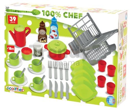 Sušička na riad 100% Chef Écoiffier s 39 doplnkami od 18 mes