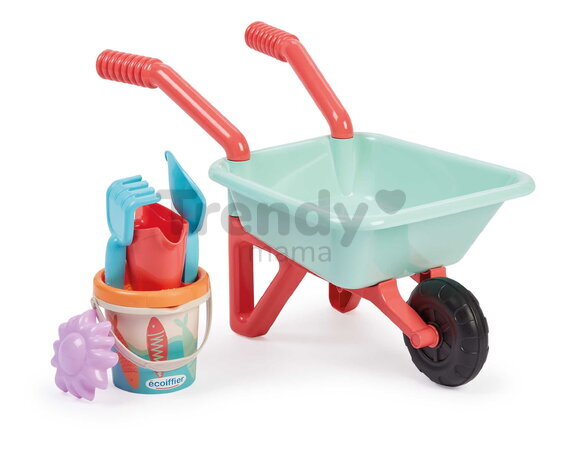 Fúrik s vedro setom Garnished Wheelbarrow Écoiffier s krhlou a formičkou 5 doplnkov od 18 mes