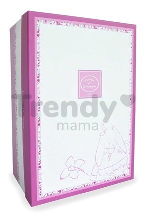Plyšový zajačik s klipom na cumlík Lapin Cerise Doudou Dummy Holder Doudou et Compagnie v darčekovom balení ružový 17 cm od 0 mes