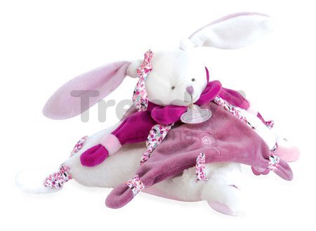 Plyšový zajačik na maznanie Lapin Cerise Doudou et Compagnie v darčekovom balení ružový 27 cm od 0 mes