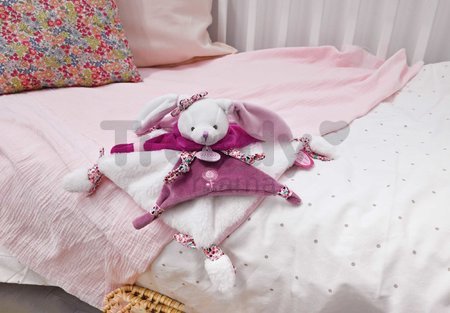 Plyšový zajačik na maznanie Lapin Cerise Doudou et Compagnie v darčekovom balení ružový 27 cm od 0 mes