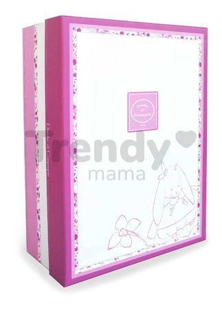 Plyšový zajačik na maznanie Lapin Cerise Doudou et Compagnie v darčekovom balení ružový 27 cm od 0 mes