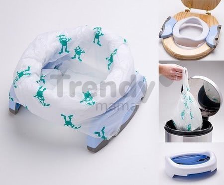 Cestovný nočník/redukcia na WC Potette Plus bielo-svetlomodrý od 15 mesiacov