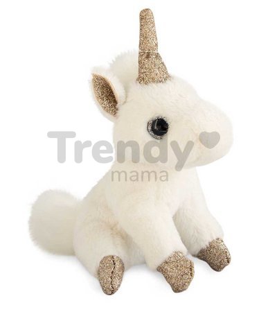 Plyšový jednorožec kľúčenka Gold Unicorn Key Ring Histoire d’ Ours bielo-zlatý 14 cm od 24 mes