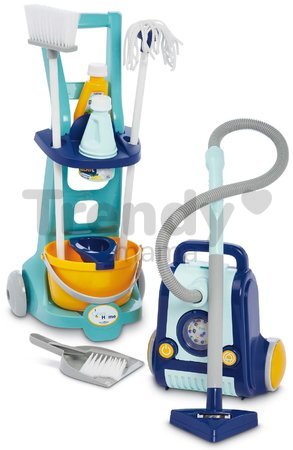 Upratovací vozík a vysávač Cleaning Trolley&Vacuum Cleaner Clean Home Écoiffier s 10 doplnkami od 18 mes