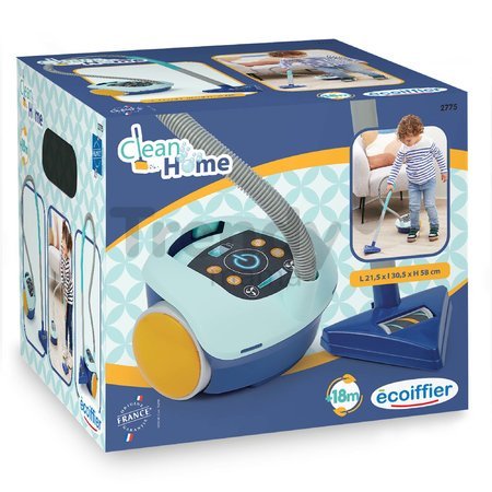 Vysávač moderný Vacuum Cleaner Clean Home Écoiffier modrý od 18 mes